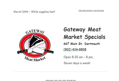 Gateway Meat Market Flyer March 24 to 30