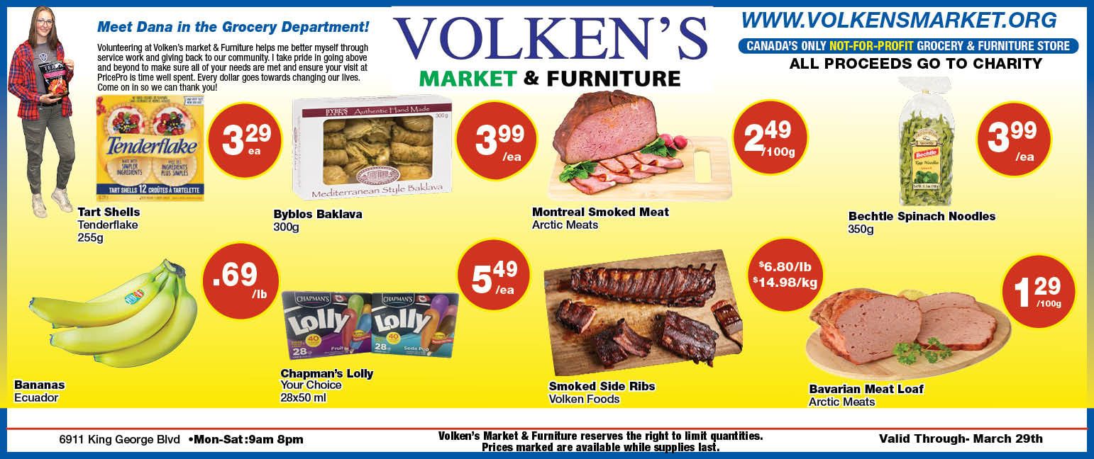 Volken's Market & Furniture Flyer March 23 to 29