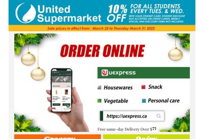 United Supermarket Flyer March 25 to 31