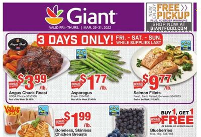 Giant Food (DE, MD, VA) Weekly Ad Flyer March 24 to March 31