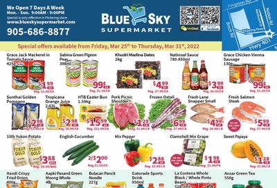 Blue Sky Supermarket (Pickering) Flyer March 25 to 31