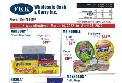 FKK Wholesale Cash & Carry Flyer March 14 to April 23
