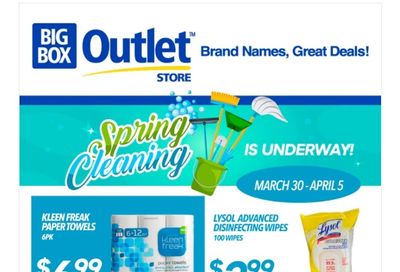 Big Box Outlet Store Flyer March 30 to April 5