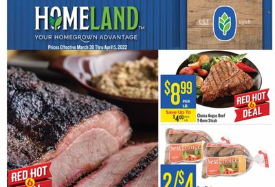 Homeland (OK, TX) Weekly Ad Flyer March 30 to April 6