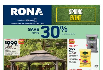 Rona (ON) Flyer March 31 to April 6