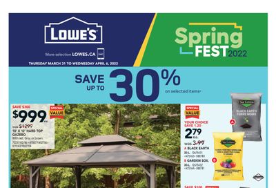Lowe's Flyer March 31 to April 6