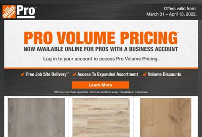 Home Depot Pro Flyer March 31 to April 13