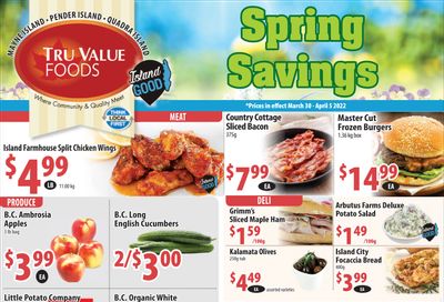 Tru Value Foods Flyer March 30 to April 5