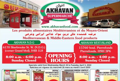 Akhavan Supermarche Flyer March 30 to April 5