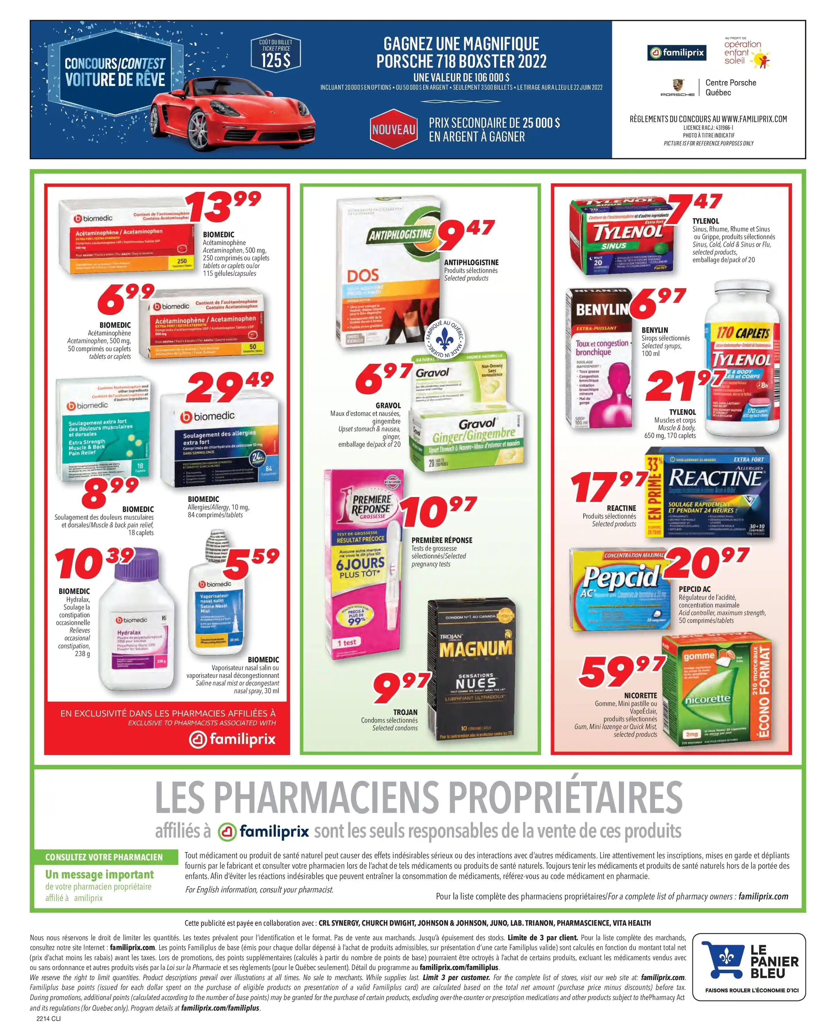 Familiprix Clinique Flyer March 31 to April 6