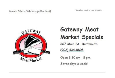 Gateway Meat Market Flyer March 31 to April 6
