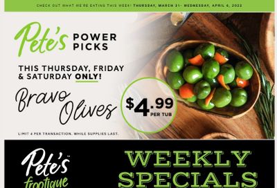 Pete's Fine Foods Flyer March 31 to April 6