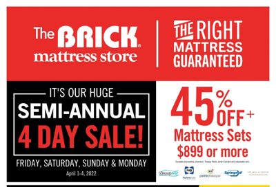 The Brick Mattress Store Flyer March 31 to April 14 
