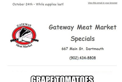 Gateway Meat Market Flyer October 24 to 30
