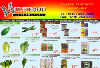MultiFood Supermarket Flyer April 1 to 7