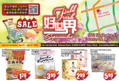 Field Fresh Supermarket Flyer April 1 to 7