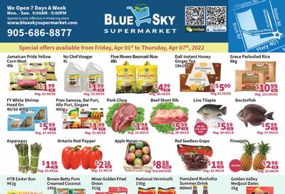 Blue Sky Supermarket (Pickering) Flyer April 1 to 7