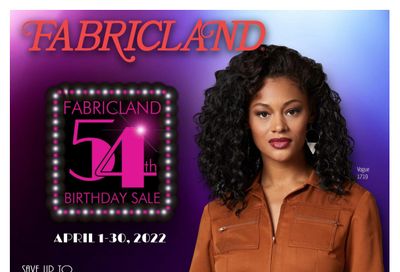 Fabricland (ON) Flyer April 1 to 30