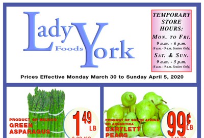 Lady York Foods Flyer March 30 to April 5