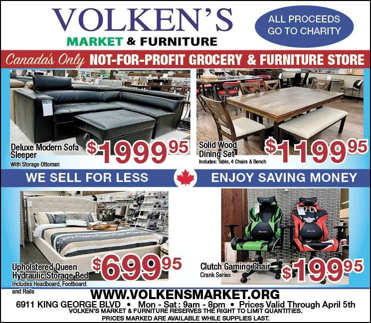 Volken's Market & Furniture Flyer March 30 to April 5