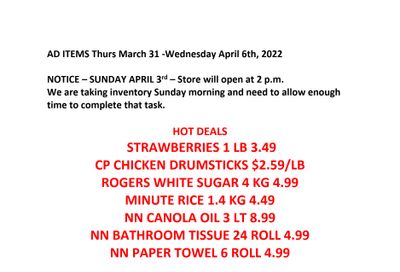 WayWay Food Mart Flyer March 31 to April 6
