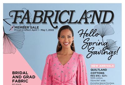 Fabricland (West) Flyer April 1 to May 1