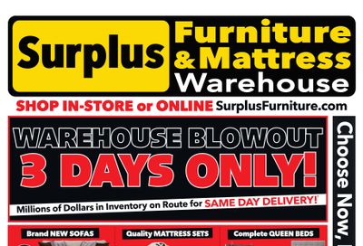 Surplus Furniture & Mattress Warehouse (Winnipeg) Flyer April 4 to 10