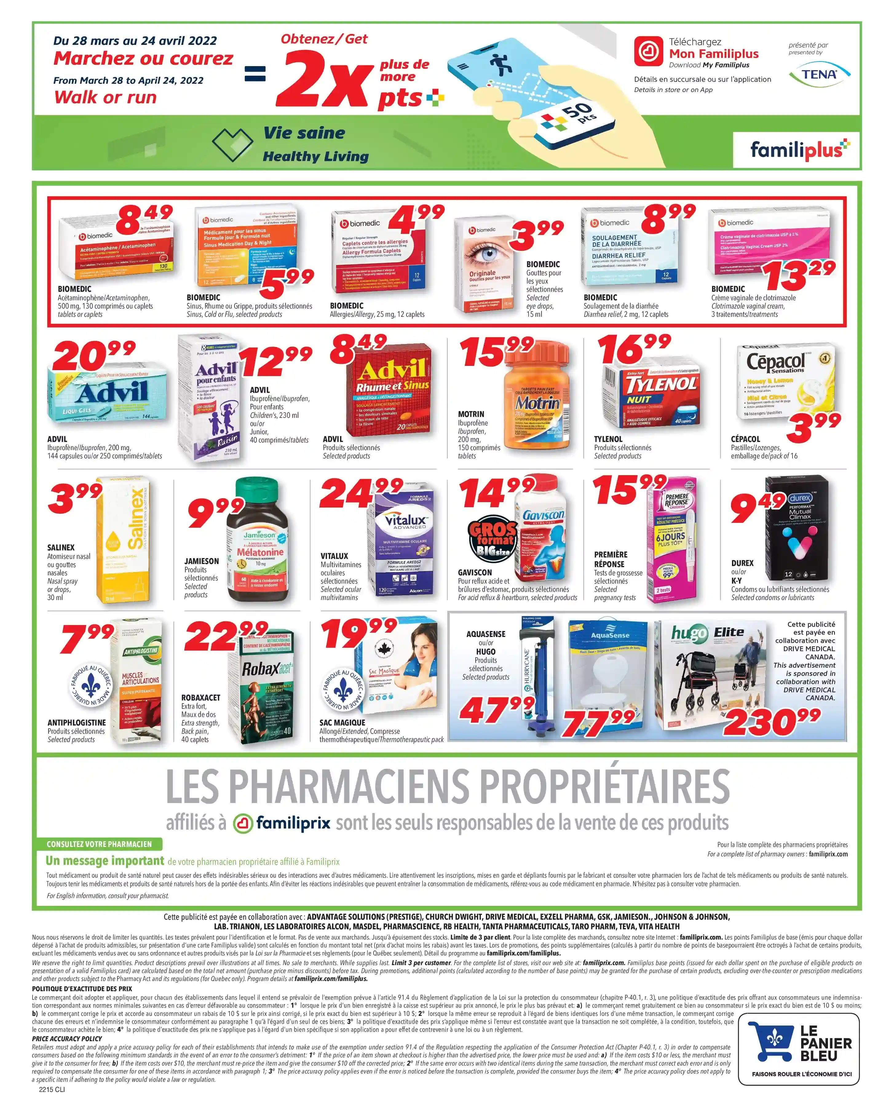Familiprix Clinique Flyer April 7 to 13
