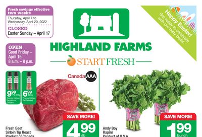 Highland Farms Flyer April 7 to 20