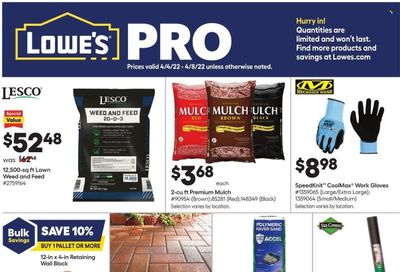 Lowe's Weekly Ad Flyer April 6 to April 13