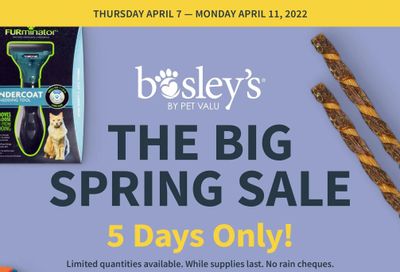 Bosley's by PetValu Spring Sale Flyer April 7 to 11