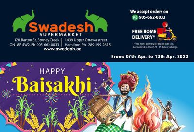 Swadesh Supermarket Flyer April 7 to 13