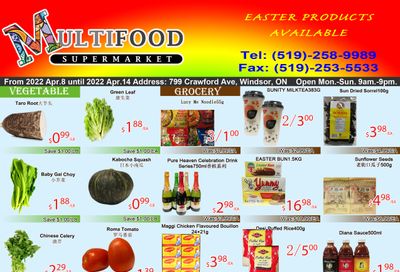 MultiFood Supermarket Flyer April 8 to 14