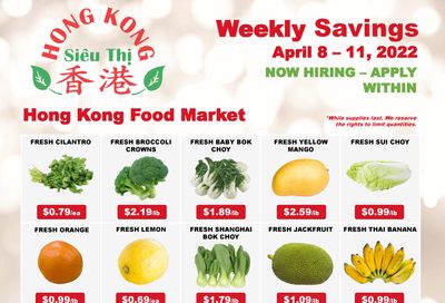 Hong Kong Food Market Flyer April 8 to 11