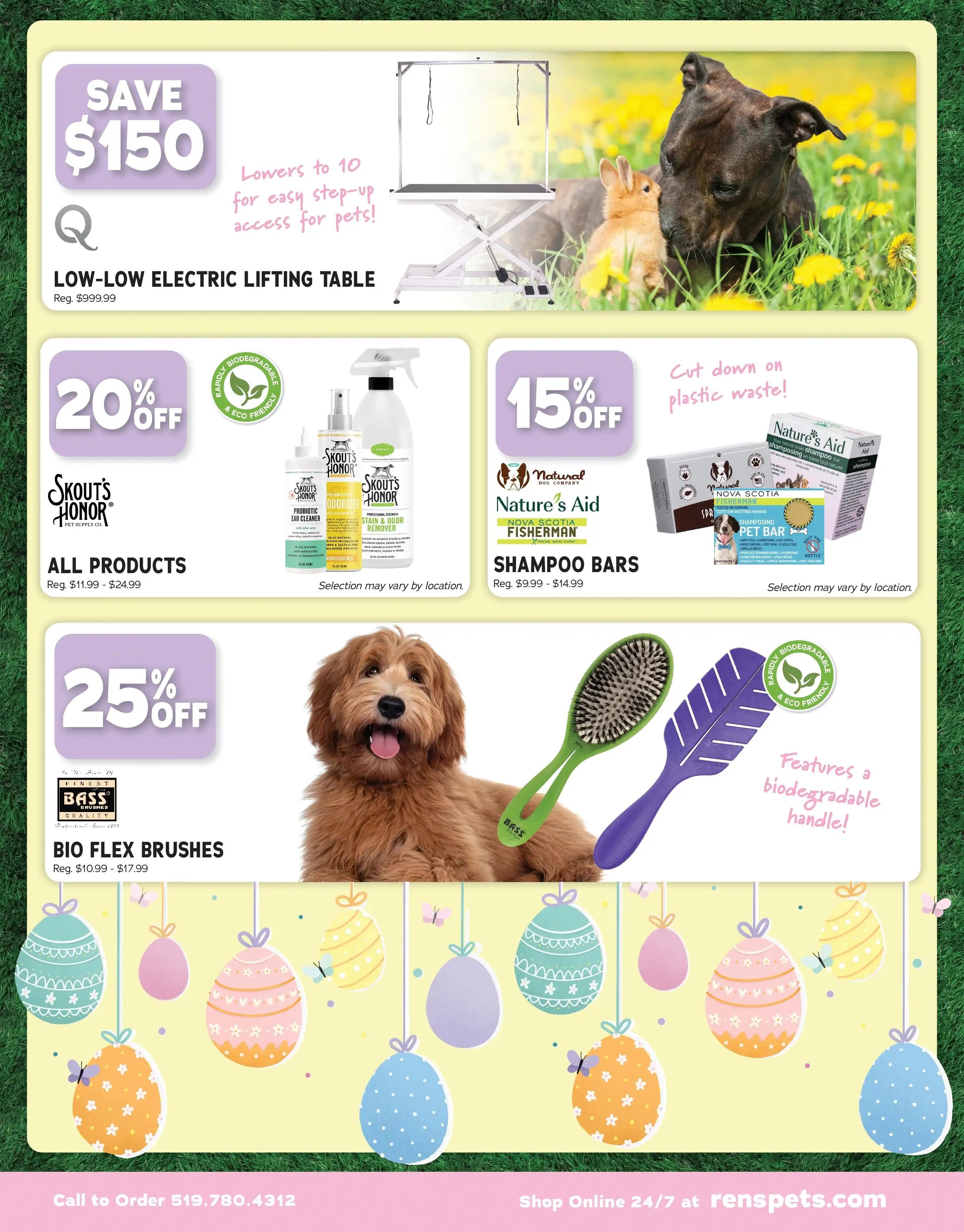 Ren's Pets Depot Hop into Grooming Sale Flyer April 11 to 24