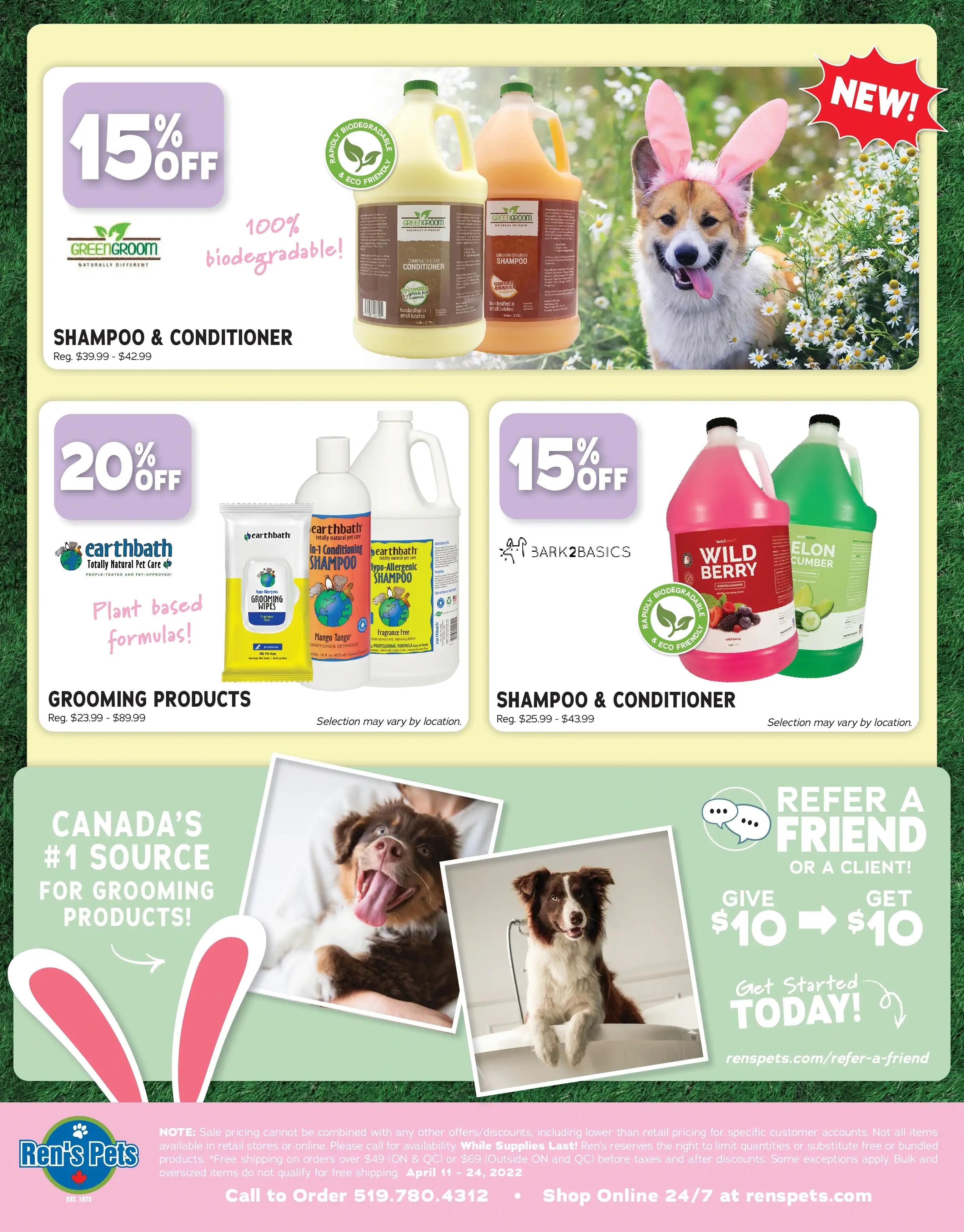 Ren's Pets Depot Hop into Grooming Sale Flyer April 11 to 24