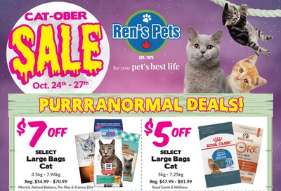 Ren's Pets Depot Purranormal Deals Flyer October 24 to 27