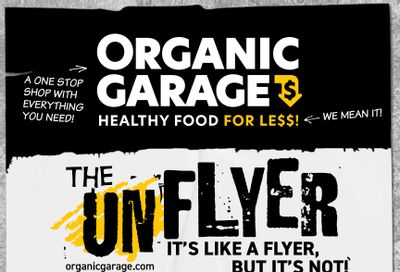 Organic Garage Flyer April 13 to 27