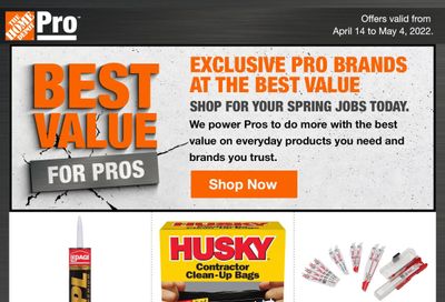 Home Depot Pro Flyer April 14 to May 4