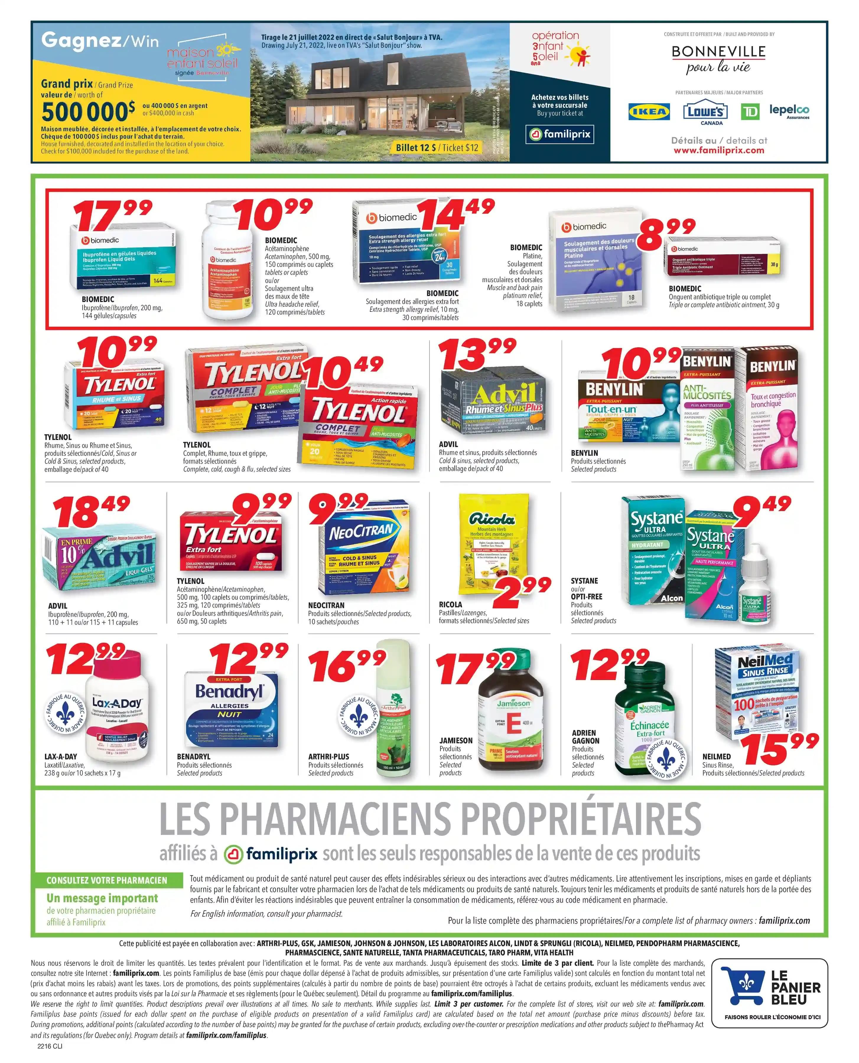 Familiprix Clinique Flyer April 14 to 20