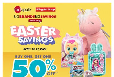 The Bargain Shop & Red Apple Stores Easter Savings Flyer April 14 to 17