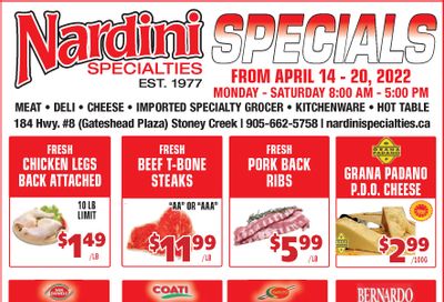 Nardini Specialties Flyer April 14 to 20
