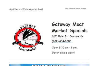Gateway Meat Market Flyer April 14 to 20