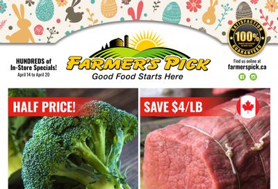 Farmer's Pick Flyer April 14 to 20