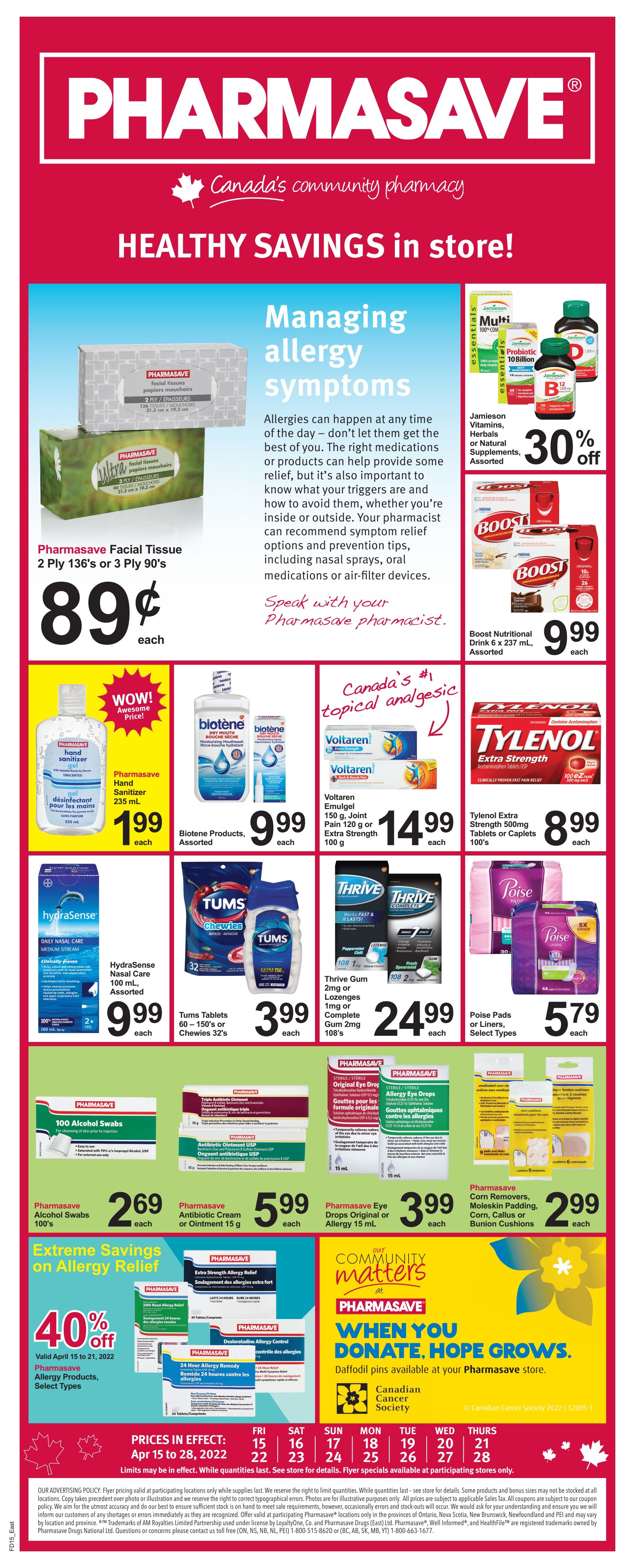 Pharmasave (ON) Flyer April 15 to 28
