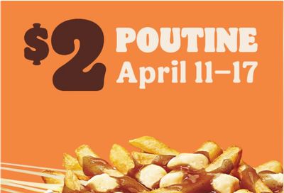 Burger King Canada: Enjoy Poutine for $2, until April 17