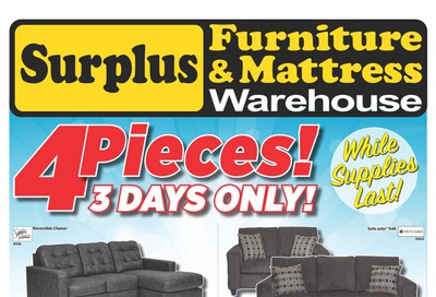 Surplus Furniture & Mattress Warehouse (Winnipeg) Flyer March 31 to April 6