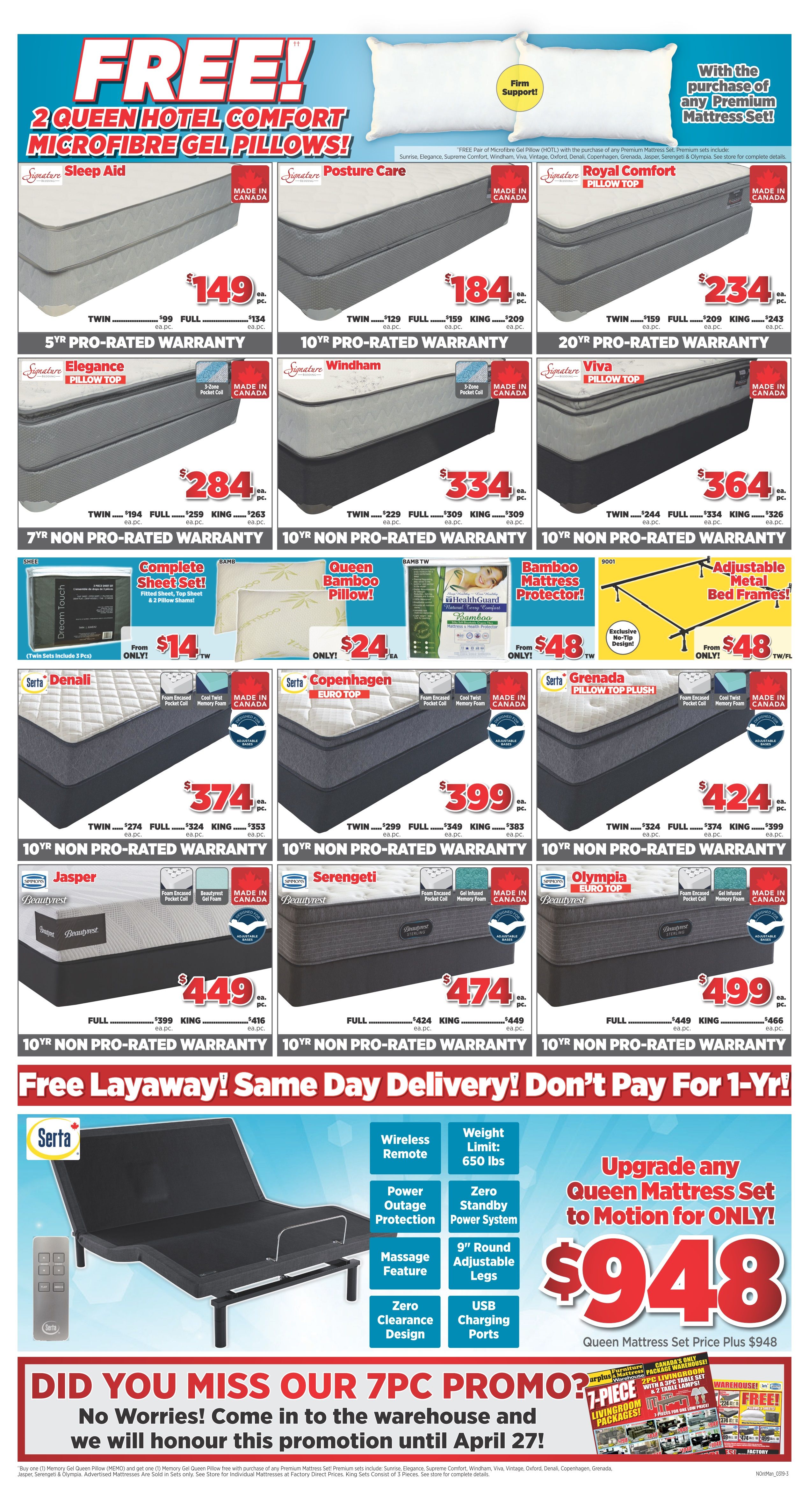 Surplus Furniture & Mattress Warehouse (Thunder Bay) Flyer March 31 to April 6