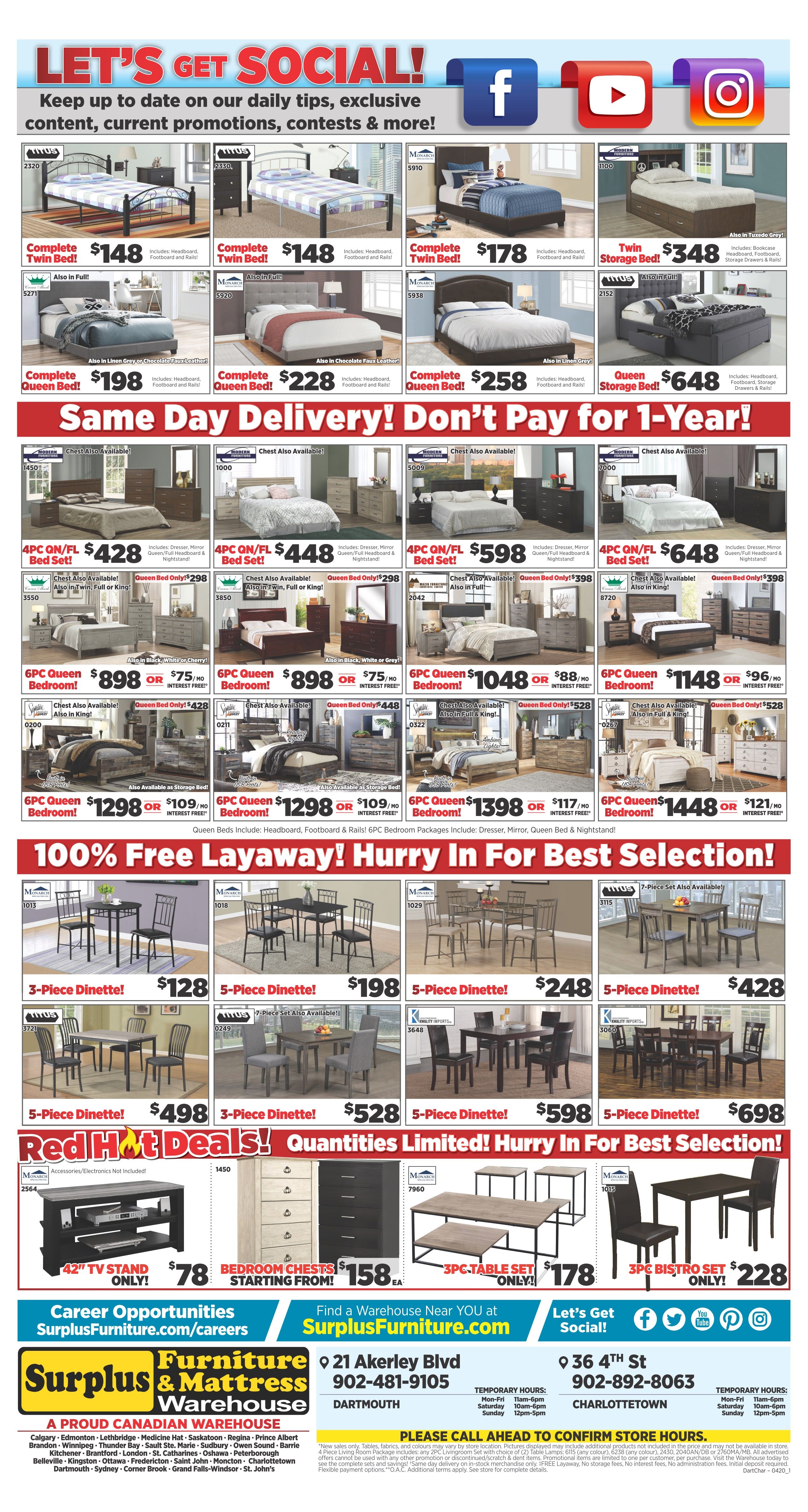 Surplus Furniture & Mattress Warehouse (Dartmouth) Flyer March 31 to April 6