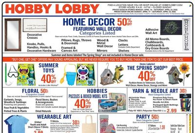 Hobby Lobby Weekly Ad Flyer April 17 to April 24